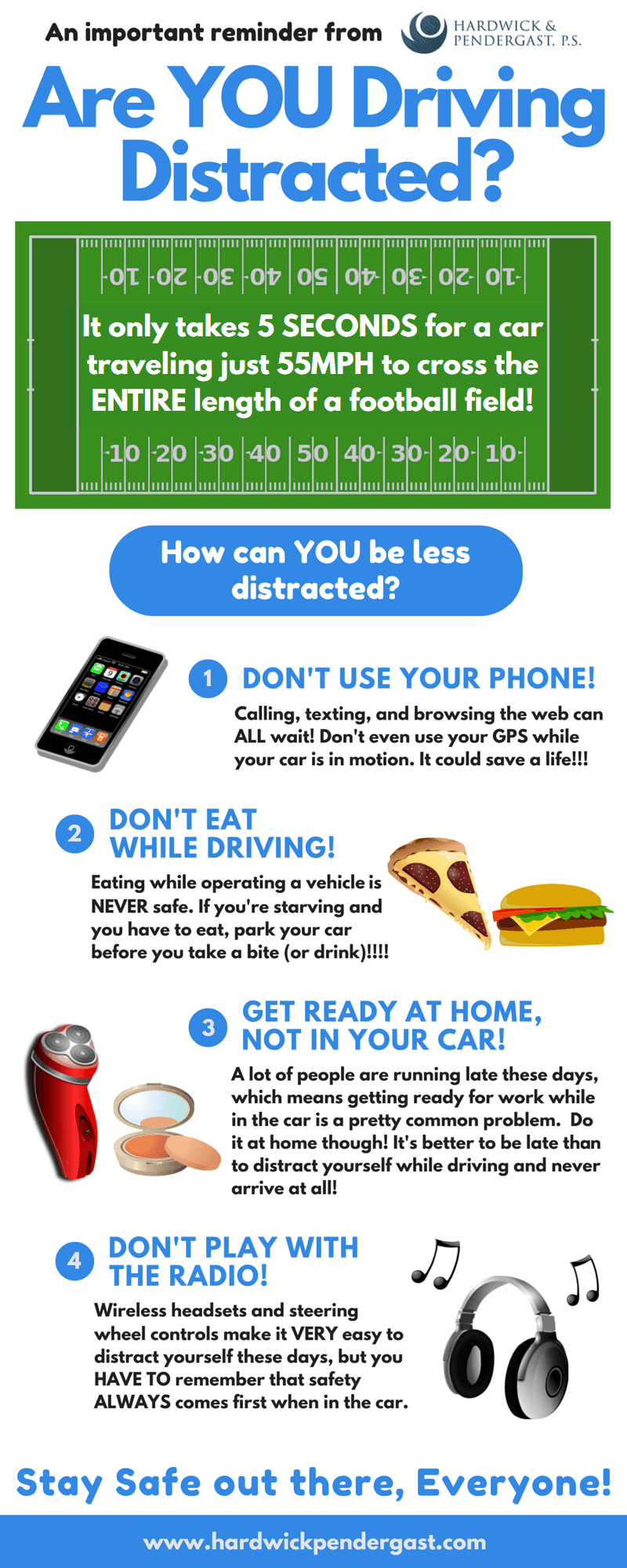 Infographic titled: Are YOU Distracted Driving?